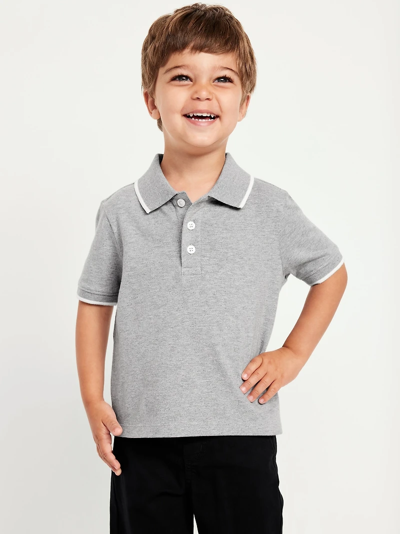 Short-Sleeve Pique Polo Shirt for Toddler Boys