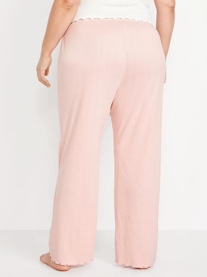 High-Waisted Cozy Rib Pajama Pants