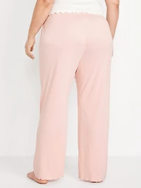 High-Waisted Cozy Rib Pajama Pants