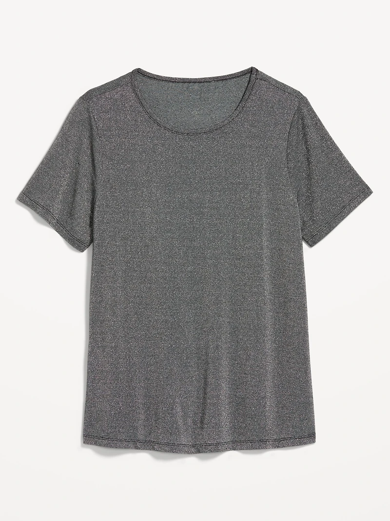 Luxe Crew-Neck Shine T-Shirt
