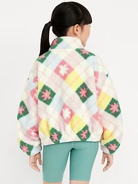 Oversized Sherpa Zip Jacket for Girls