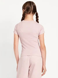 Fitted Seamless Ribbed Performance Top for Girls