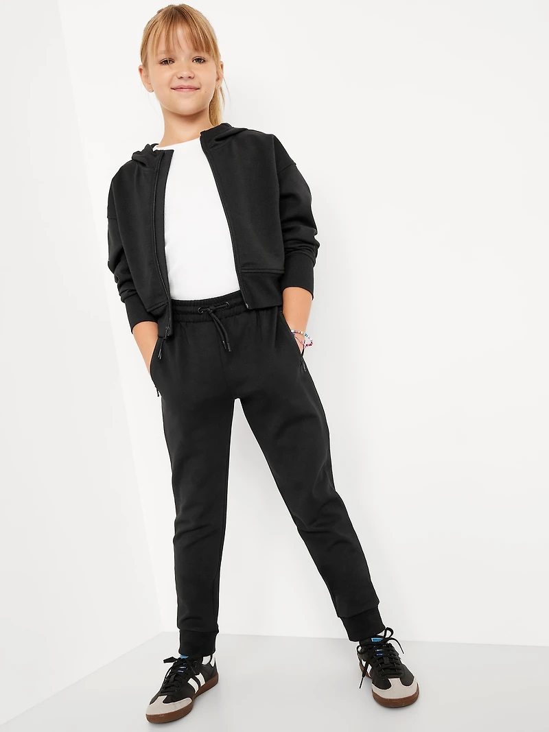 Slim High-Waisted Dynamic Fleece Joggers for Girls