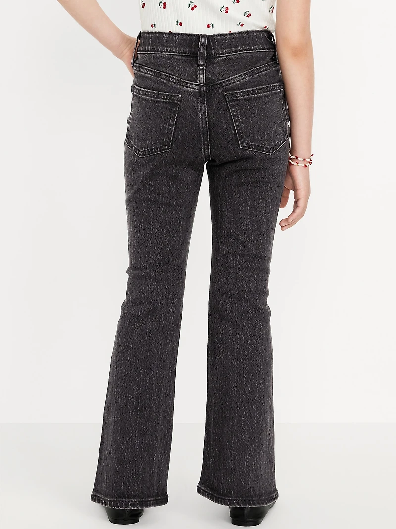 Wow High-Waisted Flare Jeans for Girls