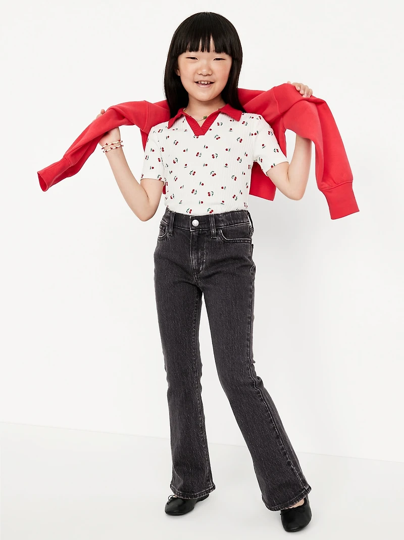 Wow High-Waisted Flare Jeans for Girls