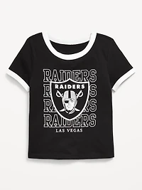Las Vegas Raiders Fitted Graphic Ringer T-Shirt for Girls