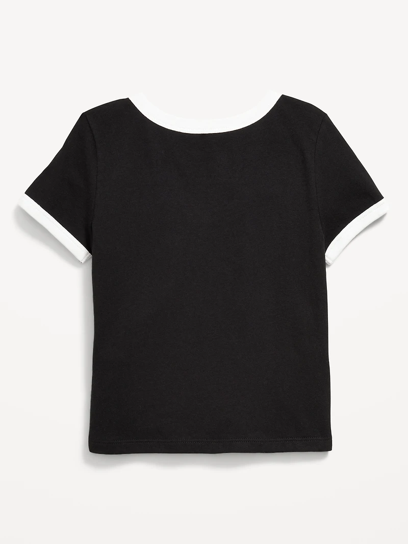 Las Vegas Raiders Fitted Graphic Ringer T-Shirt for Girls