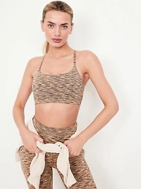 Light Support Space-Dye Racerback Sports Bra