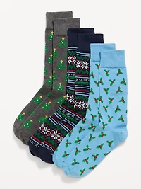 3-Pack Printed Novelty Socks for Men