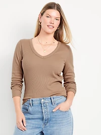 Cozy Snug Long-Sleeve V-Neck T-Shirt