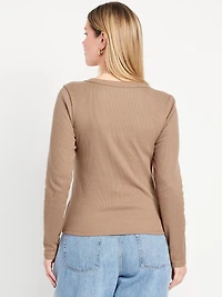 Cozy Snug Long-Sleeve V-Neck T-Shirt