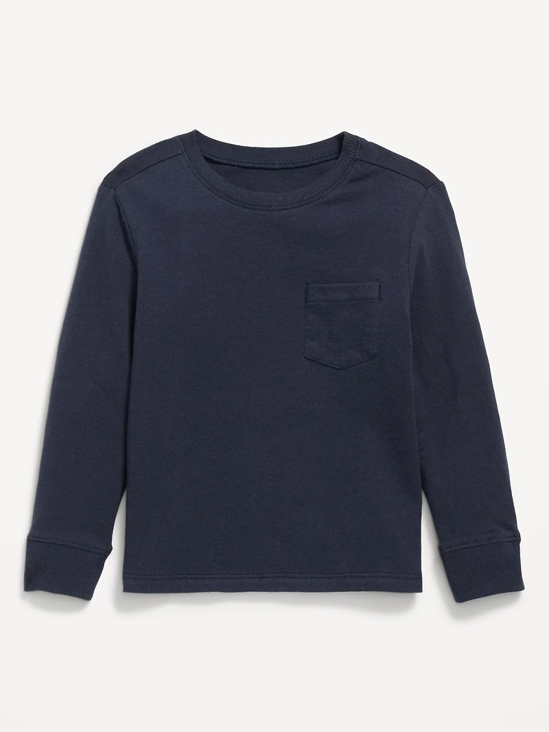 Long-Sleeve Pocket T-Shirt for Toddler Boys