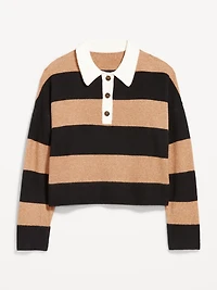 SoSoft Crop Polo Sweater