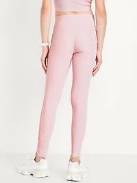 High-Waisted PowerSoft Ribbed Performance 7/8 Leggings for Girls