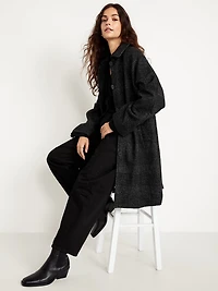 Relaxed Button-Front Mac Coat