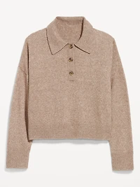 SoSoft Cropped Polo Sweater