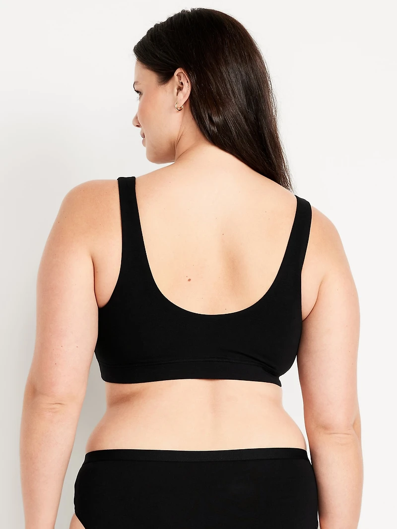 Ruched Cotton Bralette