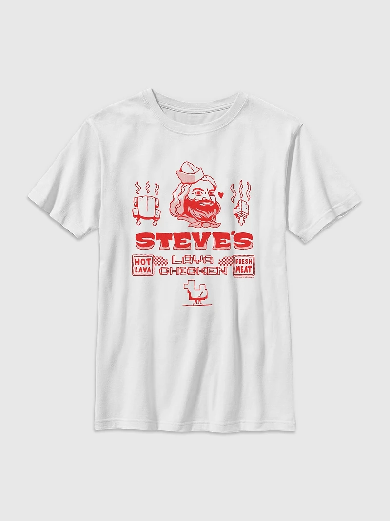 Minecraft Steves Lava Chicken Graphic T-Shirt For Kids