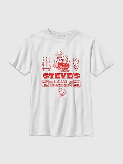 Minecraft Steves Lava Chicken Graphic T-Shirt For Kids