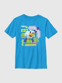 Minecraft Chicken Graphic T-Shirt For Kids