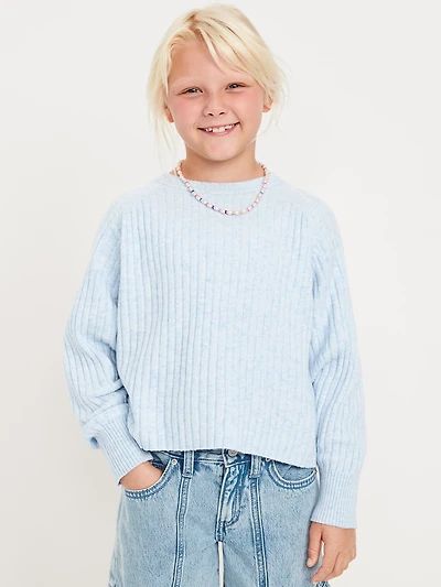 SoSoft Long-Sleeve Ribbed Sweater for Girls