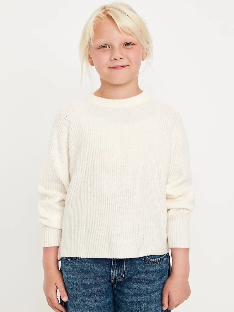 SoSoft Long-Sleeve Ribbed Sweater for Girls
