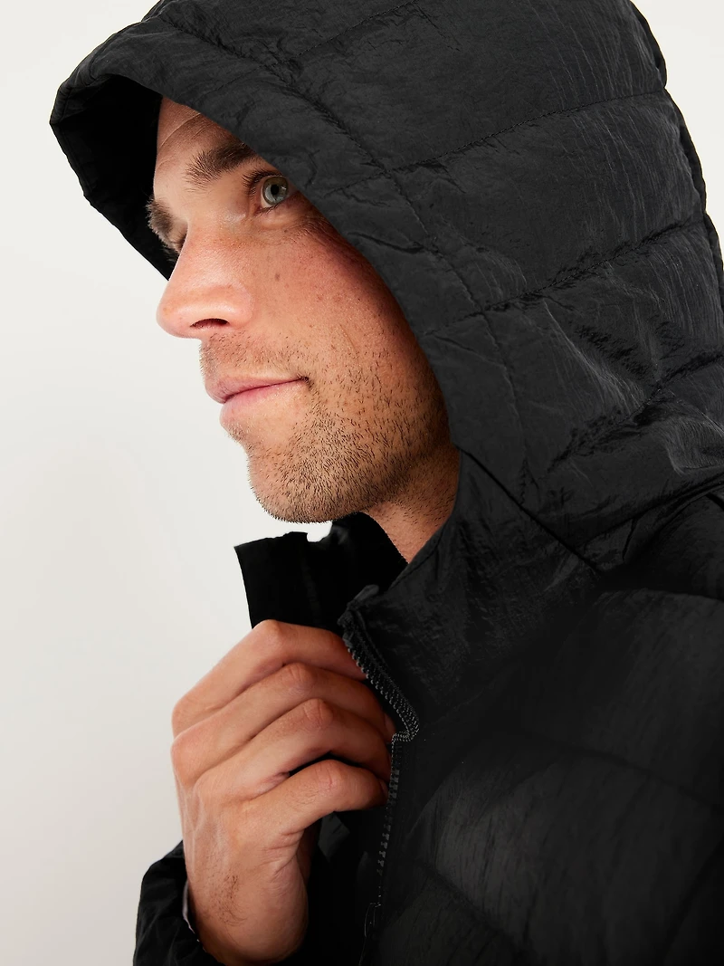 Water-Resistant Narrow-Channel Nylon Puffer Jacket
