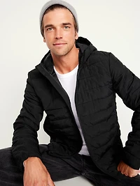Water-Resistant Narrow-Channel Nylon Puffer Jacket