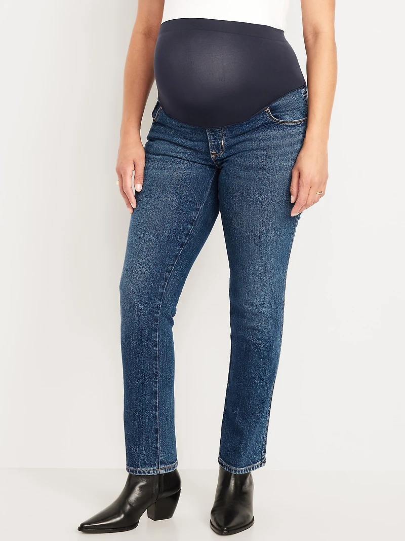 Maternity Full-Panel Vintage Slim Jeans