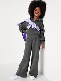 High-Waisted Bounce Fleece Wide-Leg Sweatpants for Girls