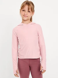 CloudMotion Side-Ruched Performance Hoodie for Girls