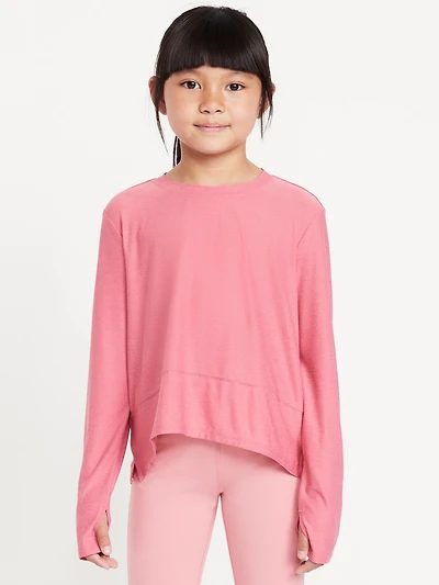 CloudMotion Long-Sleeve Performance T-Shirt for Girls