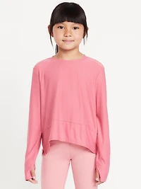CloudMotion Long-Sleeve Performance T-Shirt for Girls