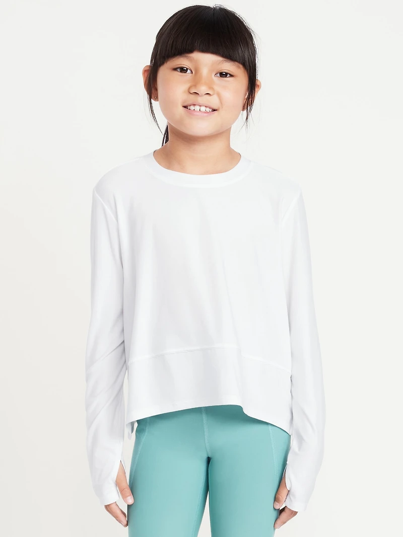 CloudMotion Long-Sleeve Performance T-Shirt for Girls