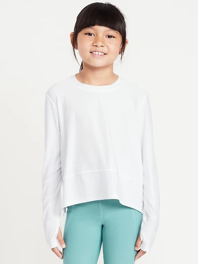 CloudMotion Long-Sleeve Performance T-Shirt for Girls