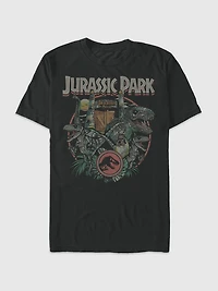 Jurassic Park Gate Circle Graphic T-Shirt