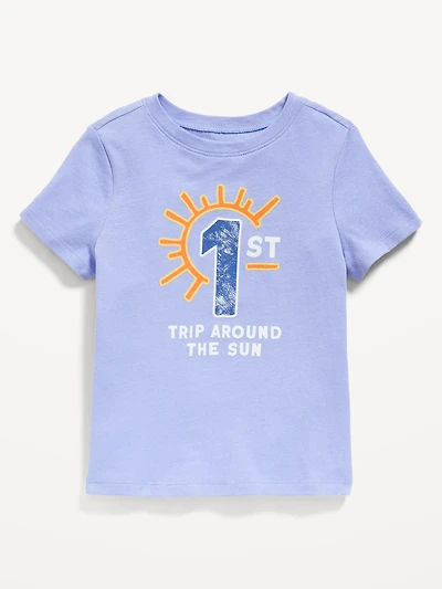 Short-Sleeve Unisex Birthday Graphic T-Shirt for Toddler