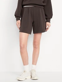 High-Waisted Bounce Fleece Shorts - 8-inch inseam