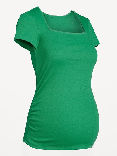 Maternity Trapeze-Neck T-Shirt