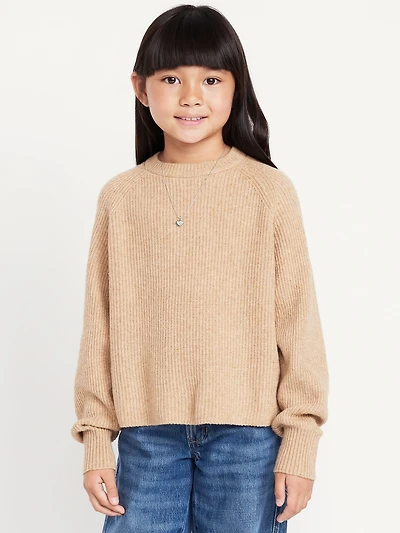 SoSoft Long-Sleeve Ribbed Sweater for Girls