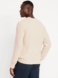 Crew-Neck Shaker-Stitch Sweater