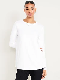 Luxe Long-Sleeve Crew-Neck Tunic