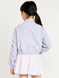 Long Ruched-Sleeve Jacket for Girls