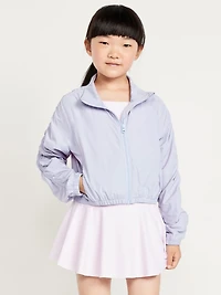 Long Ruched-Sleeve Jacket for Girls