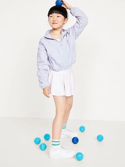 Long Ruched-Sleeve Jacket for Girls