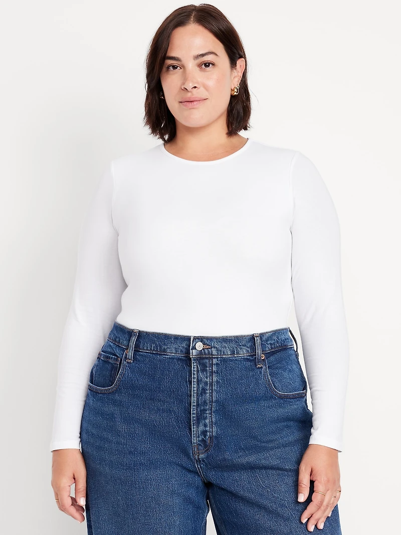 Long-Sleeve Crew-Neck Bodysuit