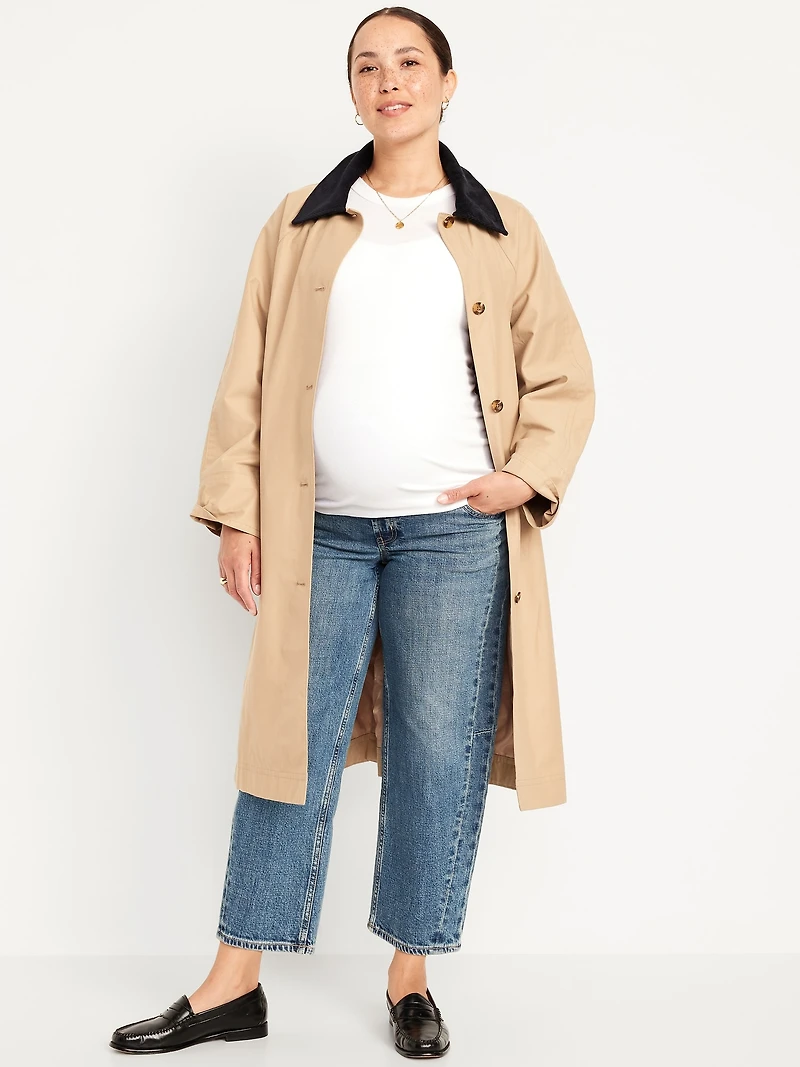 Maternity Full Panel Barrel Ankle Jeans