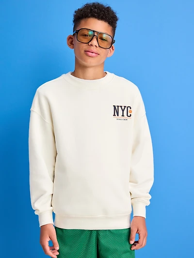 Favorite Fleece Oversized Graphic Fleece Sweatshirt for Boys