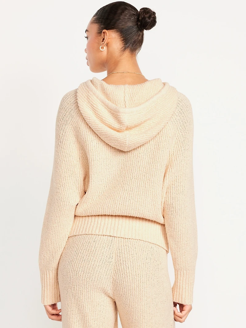 Bouclé Pullover Hoodie Sweater