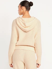 Bouclé Pullover Hoodie Sweater